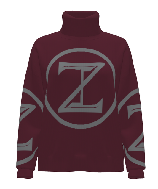 Inaugural Logo Turtleneck - Cashmere Wine