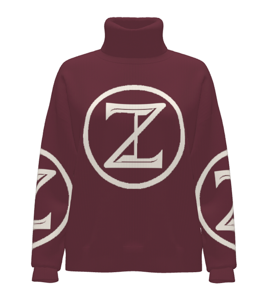 Inaugural Logo Turtleneck - Cotton Wine